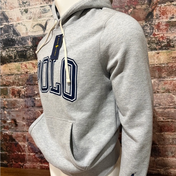 Polo by Ralph Lauren Light Gray Hoodie with Navy Accents - Picture 3 of 5